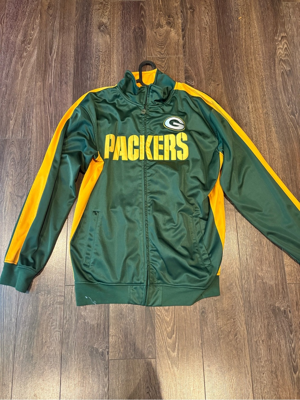 Team Apparel Green and Gold Packers Lightweight Track Jacket